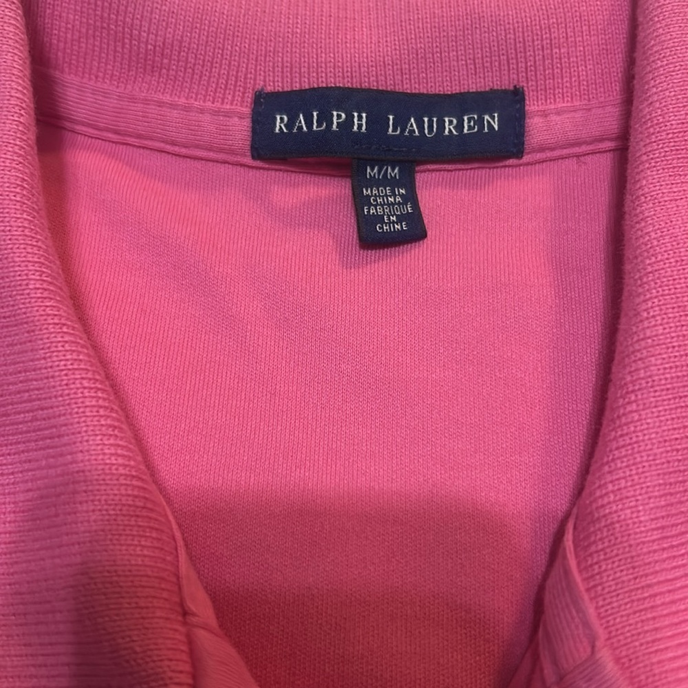 Ralph Lauren Pink Polo Shirt Dress Cotton size M like new - Picture 2 of 7